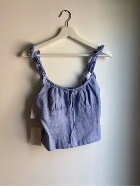 Aritizia Wilfred Ruffle-Strap Tank Top
